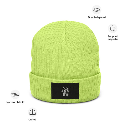 Man And Woman Flag Ribbed knit beanie